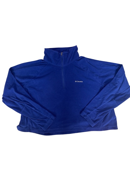 Columbia Sweaters - Columbia Women’s Cobalt Blue Quarter-Zip Fleece Pullover Size XL